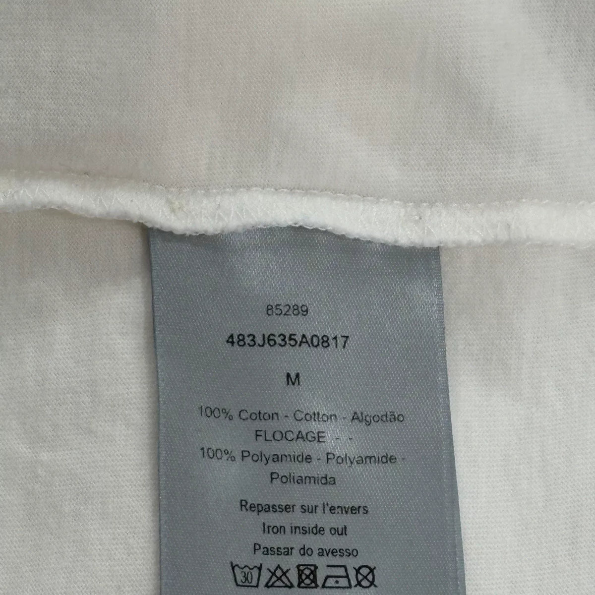 Dior White Letter LOGO Dog Embroidered Print Short Sleeve Top