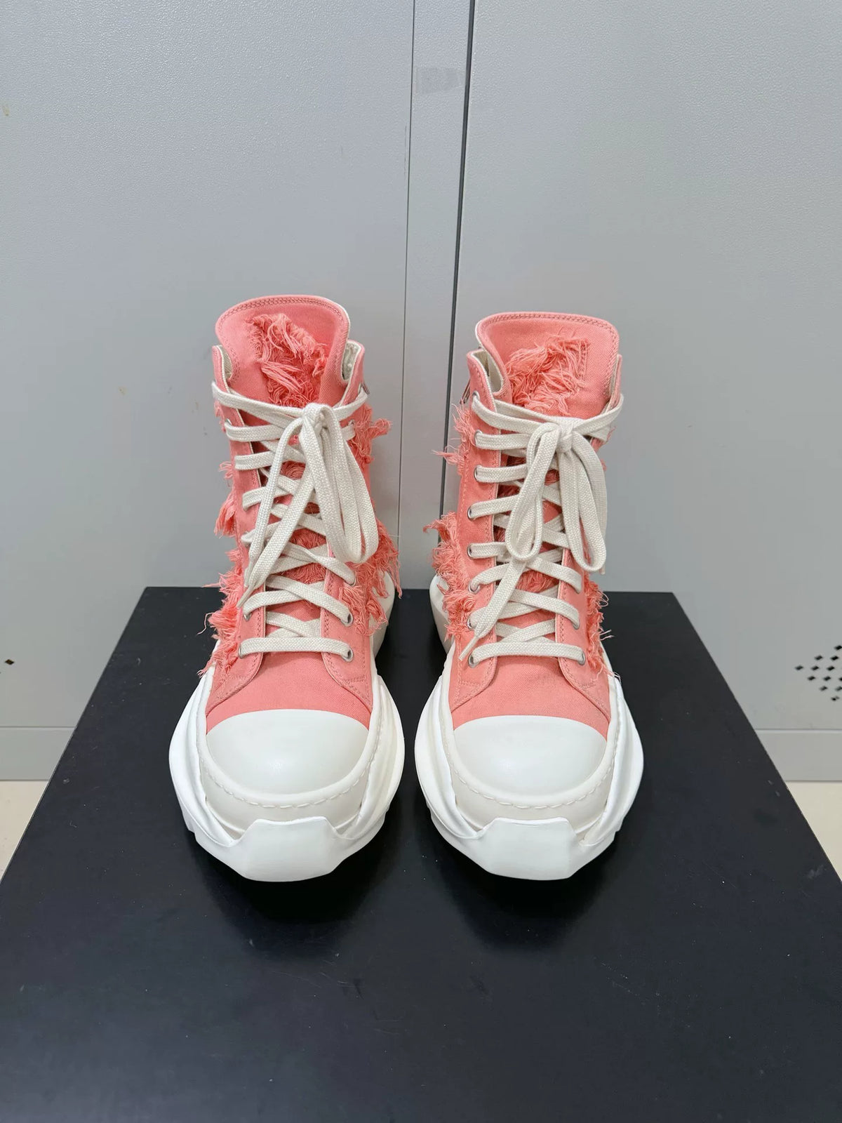 Rick Owens Dirty Pink Tank Sole Large Converse Sneakers