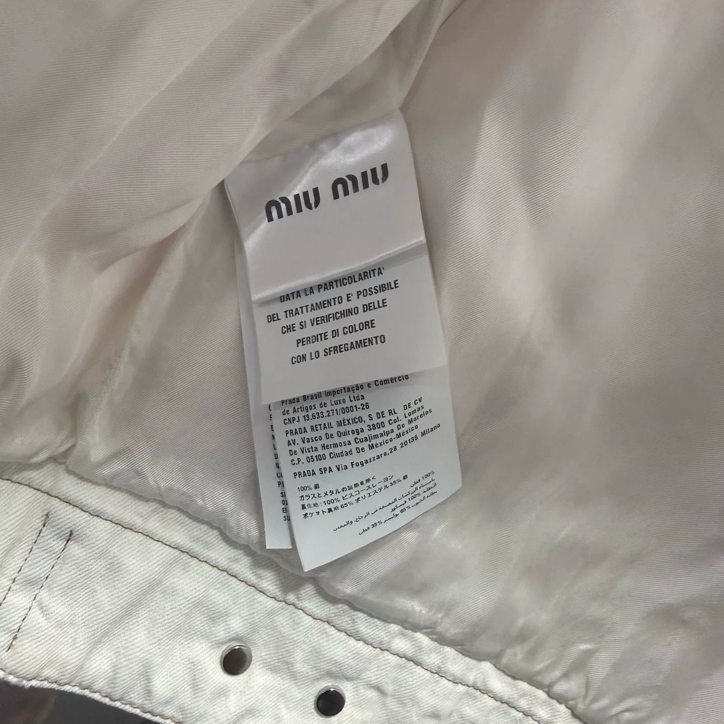 Miu Miu Rhinestone Pink Tie-Dye Denim Jacket