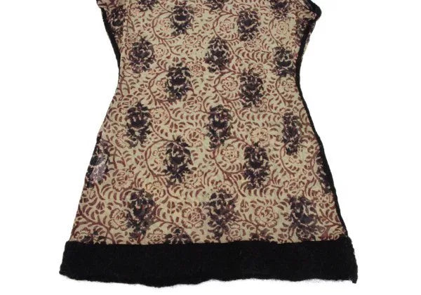 Jean Paul Gaultier Vintage Dark Floral Mesh Top