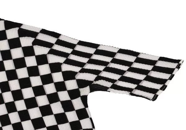 Issey Miyake Vintage Black & White Plaid Pleated Top