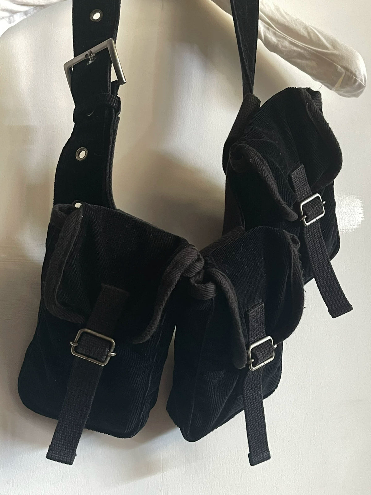 Jean Paul GAULTIER Corduroy Grenade Belt Waist Bag
