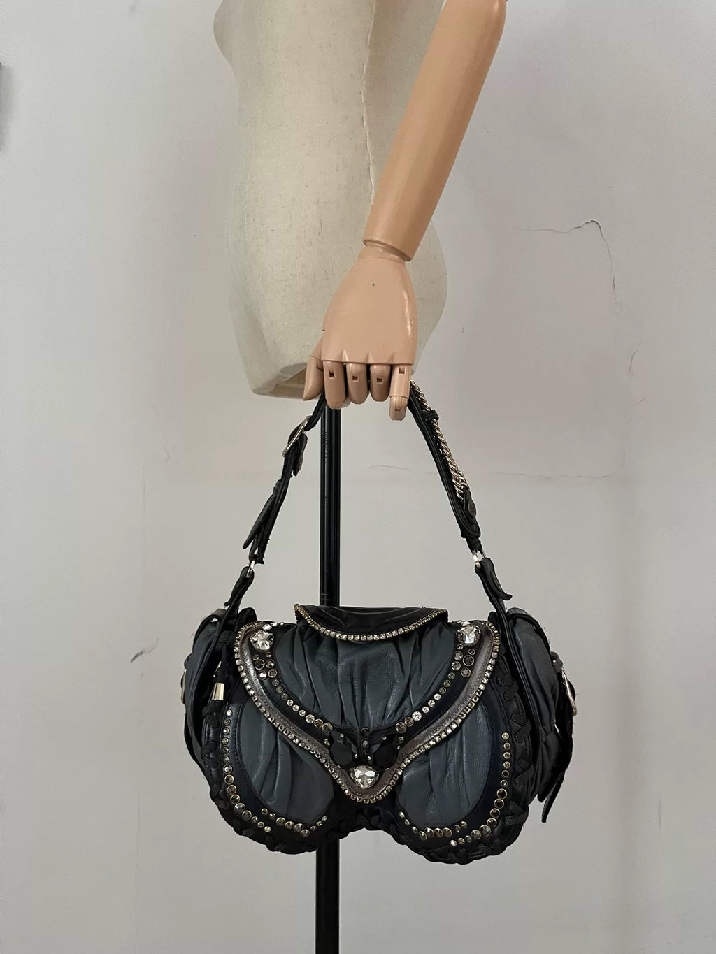 Bracher Emden Gemstone Underarm Beige Shoulder Tote
