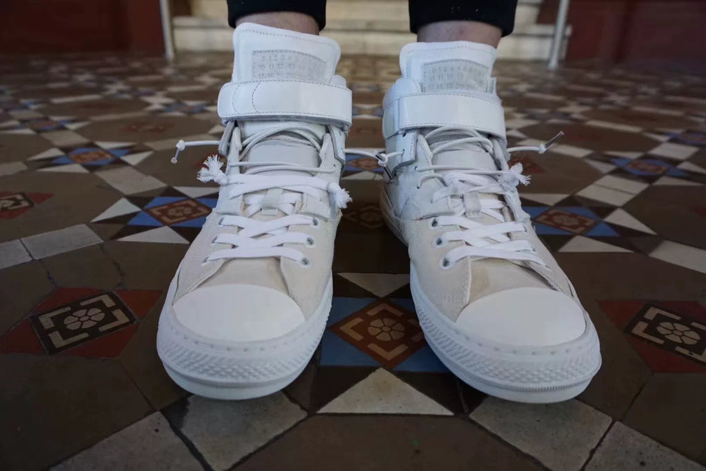 Maison Margiela White Deconstructed Buckle Sneakers