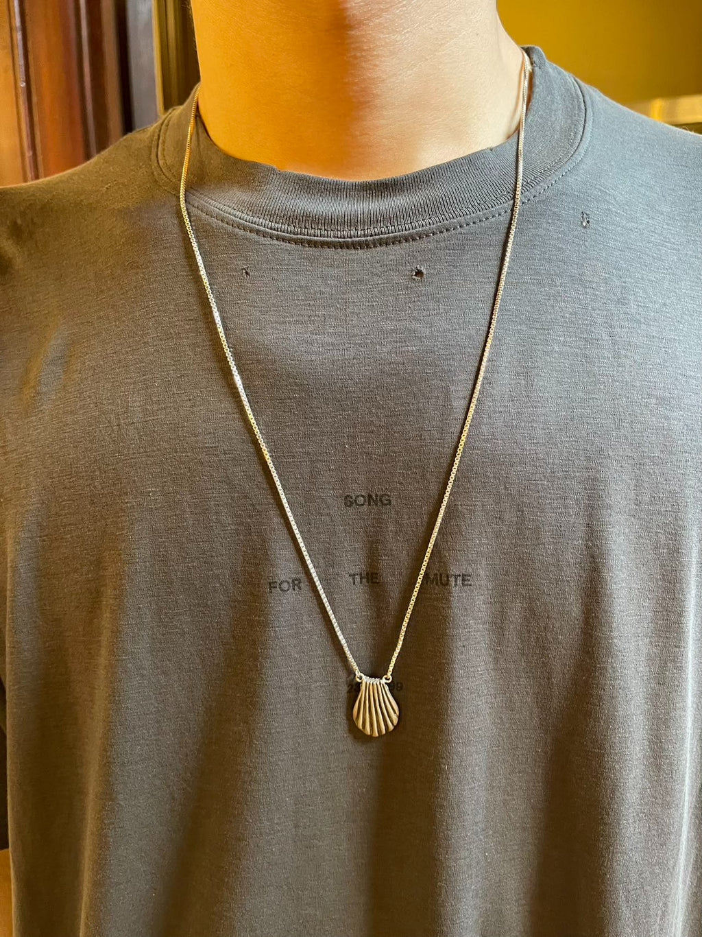 M.A+ Silver Shell Necklace