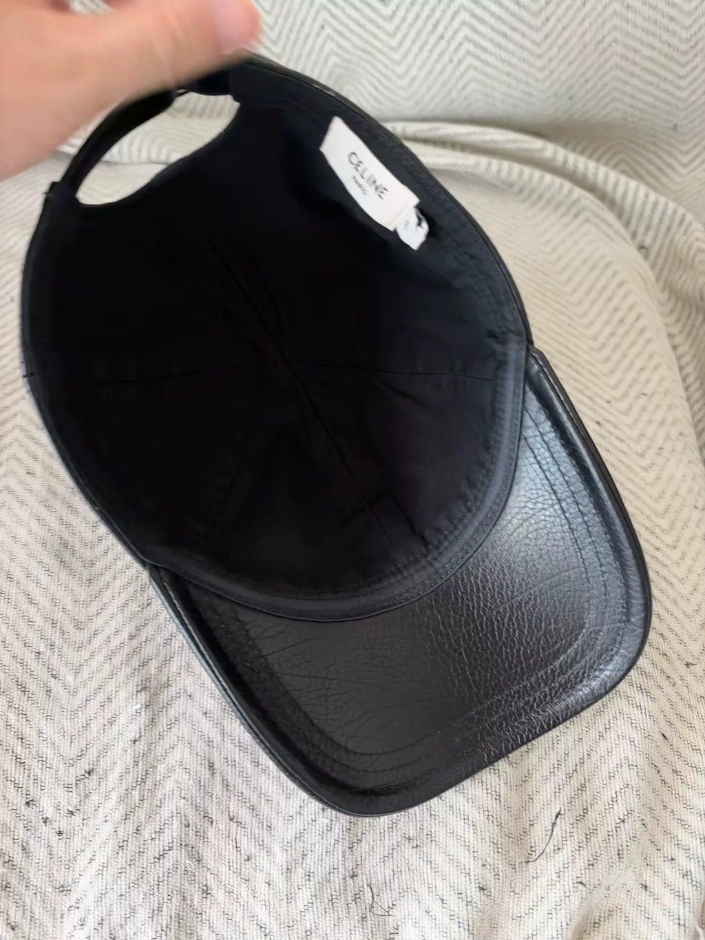 Celine Leather Arc de Triomphe Baseball Cap