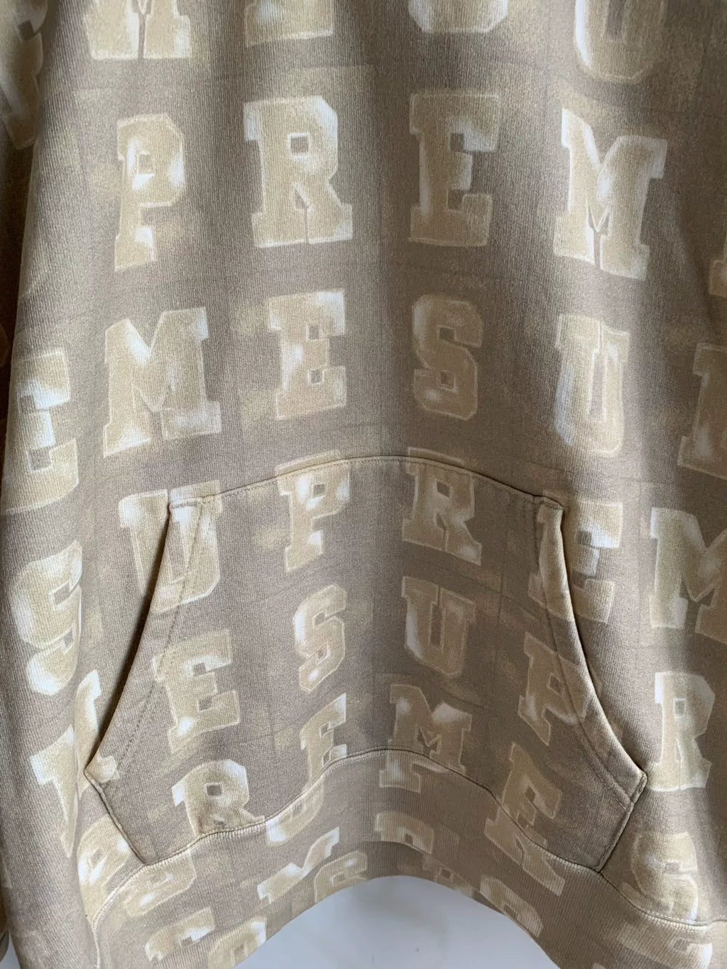 Supreme FW20 Week 1 Blocks Beige Hooded Sweater