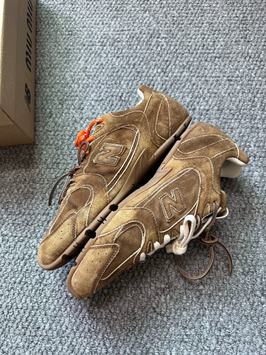 MiuMiu x × New Balance 530 Suede German Army Trainers