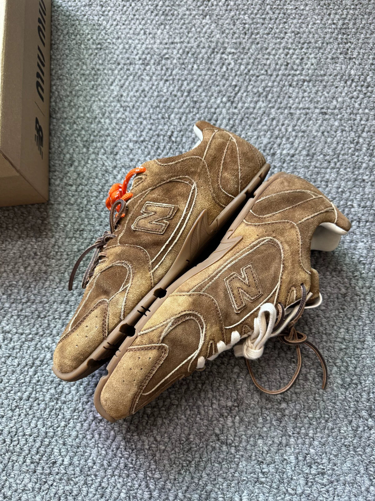 MiuMiu x × New Balance 530 Suede German Army Trainers