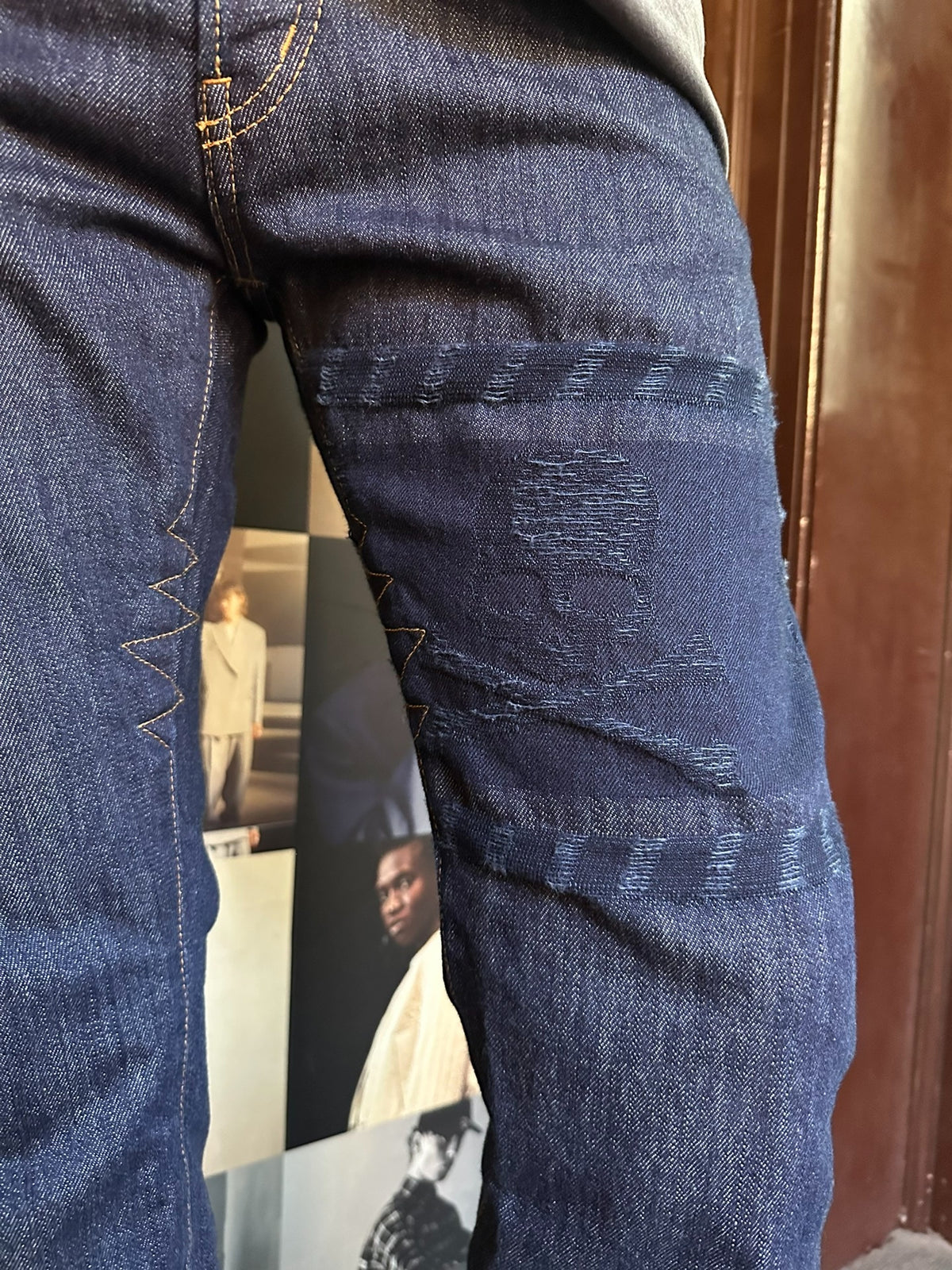 mastermind Japan SS12 Indigo Identity One Wash Double Waist Denim Trousers