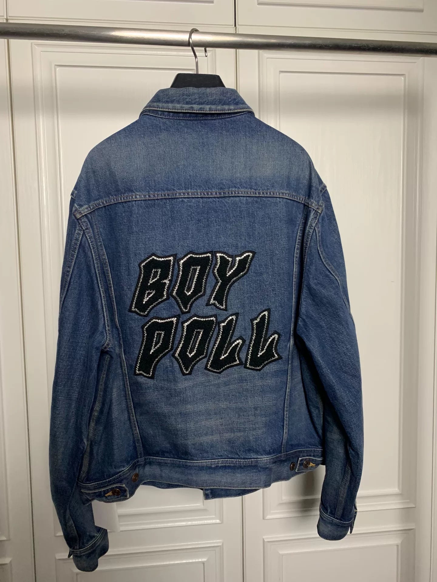 Celine 22FW Boy Doll Rhinestone Denim Jacket