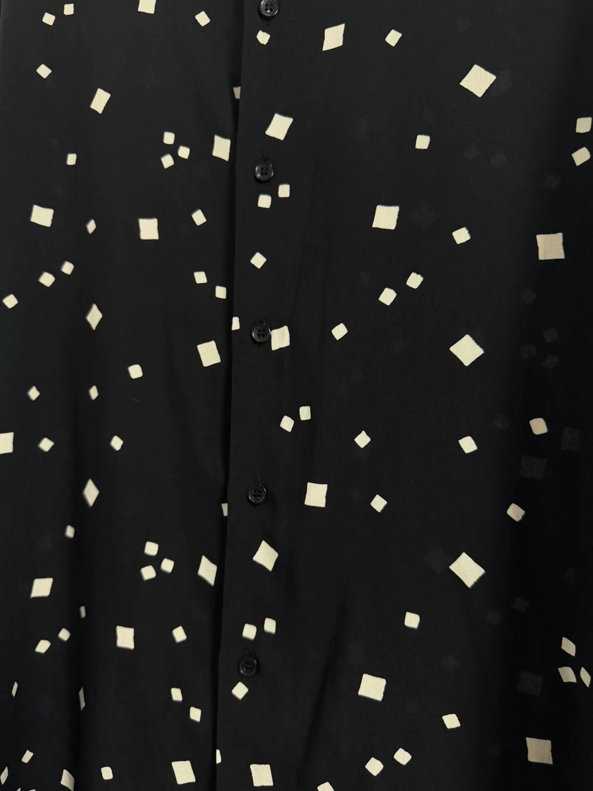 Saint Laurent SS20 Confetti Square Dot Viscose Shirt