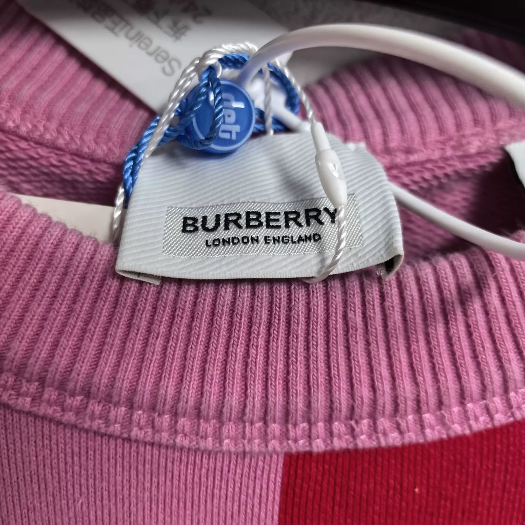 Burberry Pink Embroidered TB Round Logo Sweatshirt