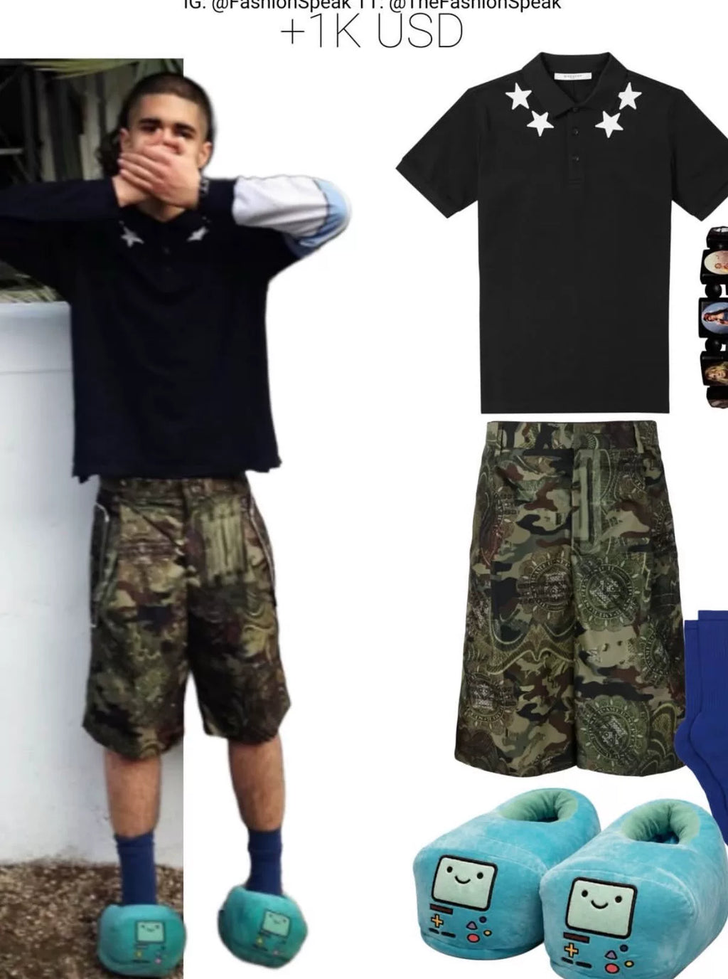 Givenchy Camo Print Shorts
