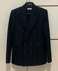 Saint Laurent 19SS Runway Black Striped Double-Breasted Suit