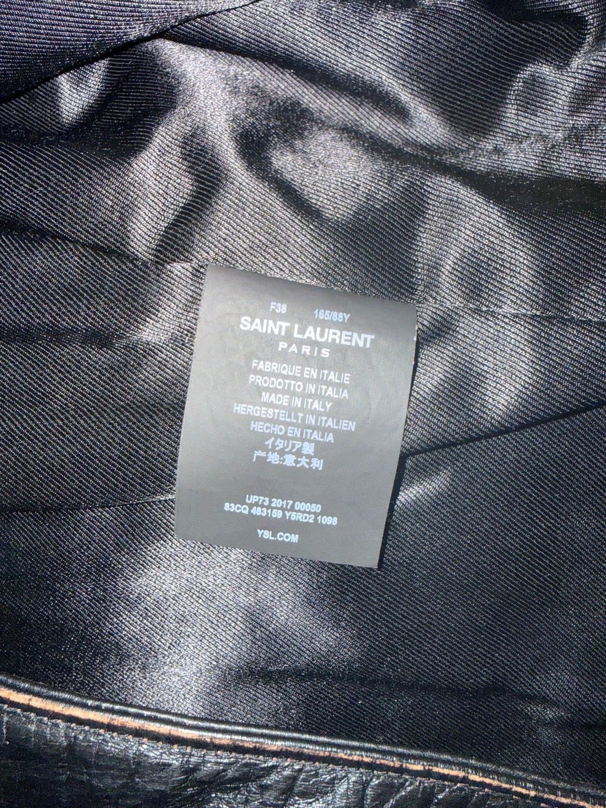 Saint Laurent 17FW LO1 Distressed Oil Wax Leather Biker Jacket by Anthony Vaccarello