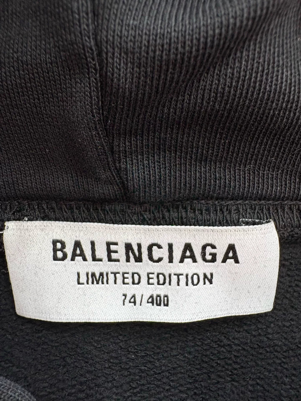 Balenciaga Black Aya Nakamura Star Poster Washed Hooded Sweater