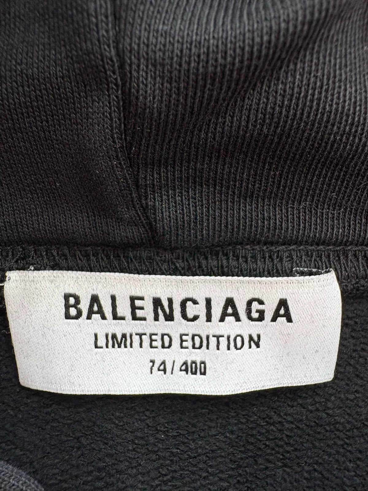 Balenciaga Black Aya Nakamura Star Poster Washed Hooded Sweater