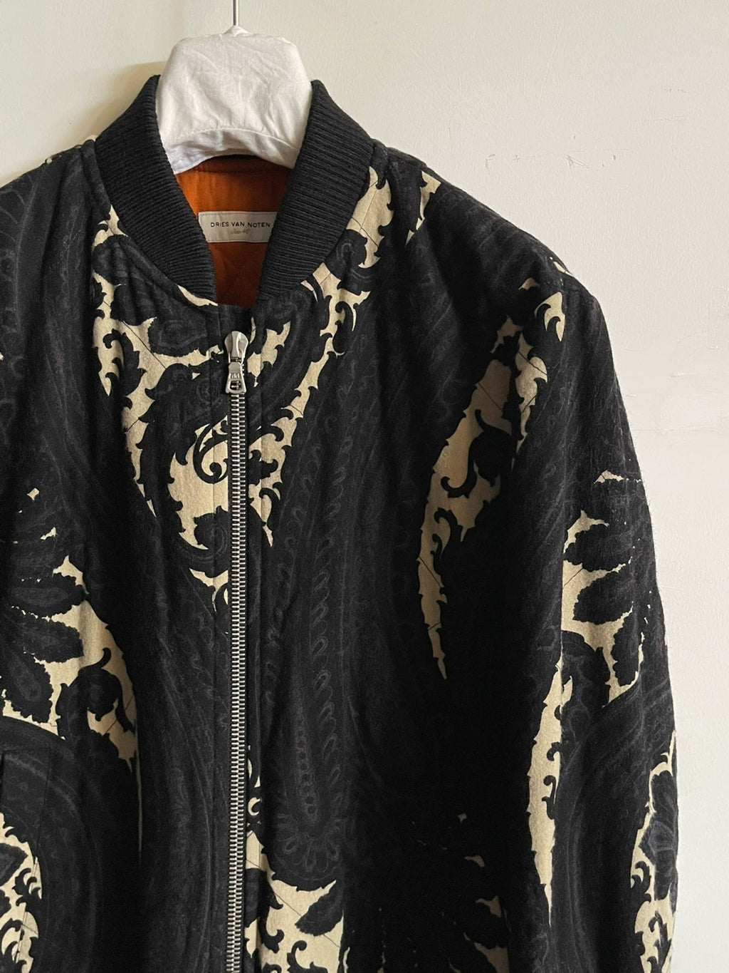 Dries Van Noten FW13 Paisley Wool Flight Jacket
