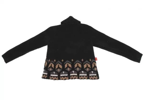 Issey Miyake Vintage Black Patterned Knit Sweater
