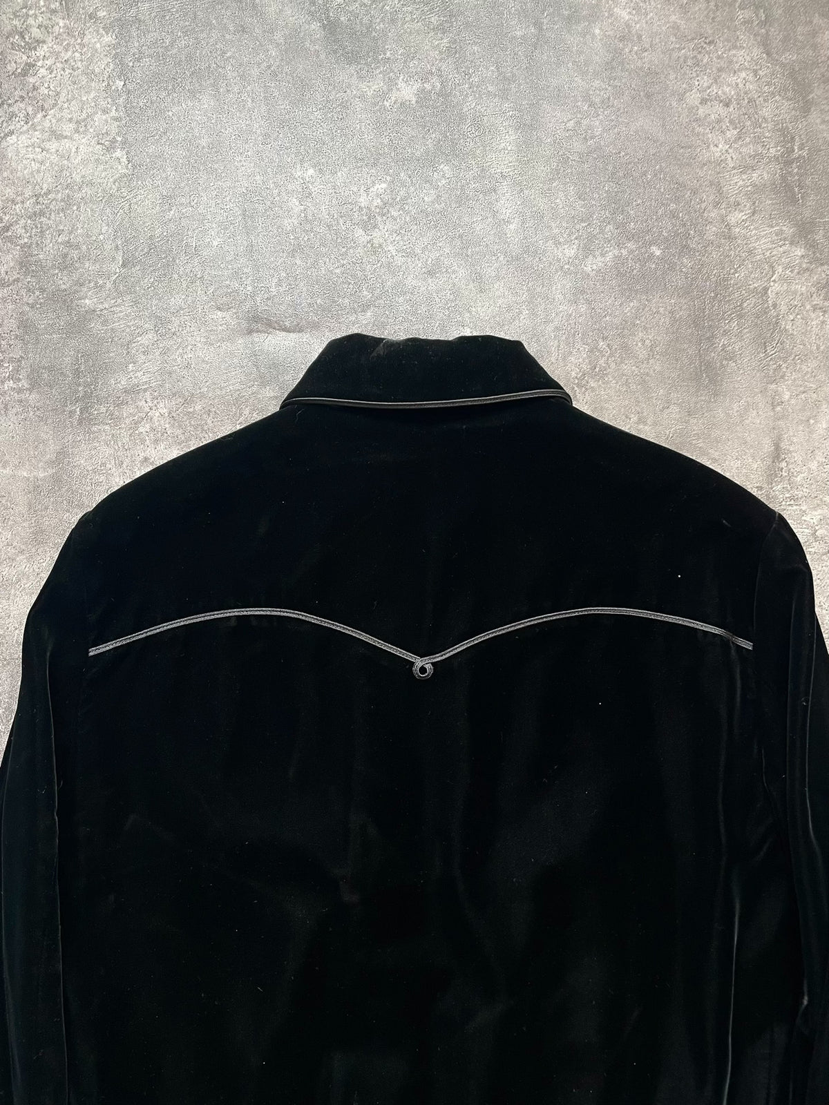 Saint Laurent FW16 Black Velvet Court Jacket