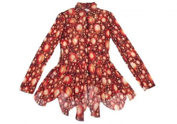 Jean Paul Gaultier Vintage Orange Cell Print Mesh Top