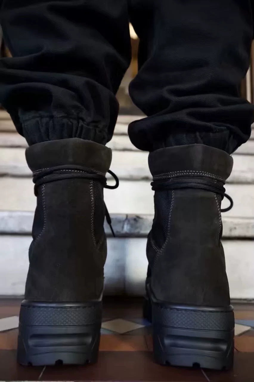 Yeezy SEASON 4 Oil COMBAT Olive Suede Boots