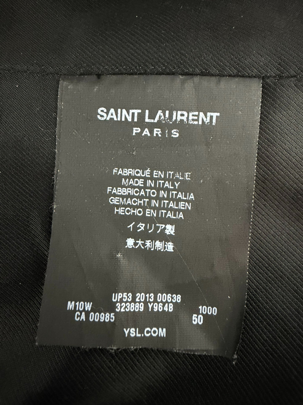 Saint Laurent Slp13fw Gold Anchor Button Black Wool Coat
