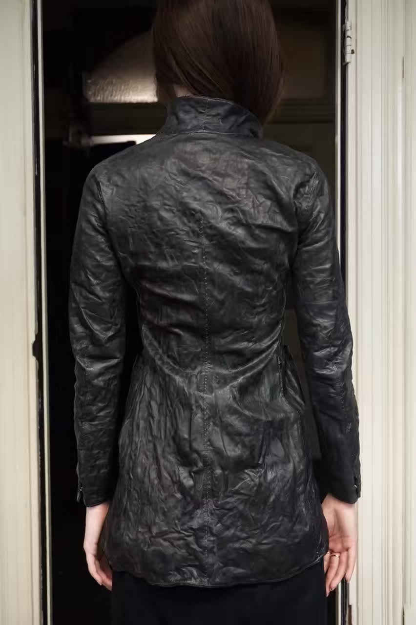 Layer-0 Black H Tait Matte Calfskin Jacket