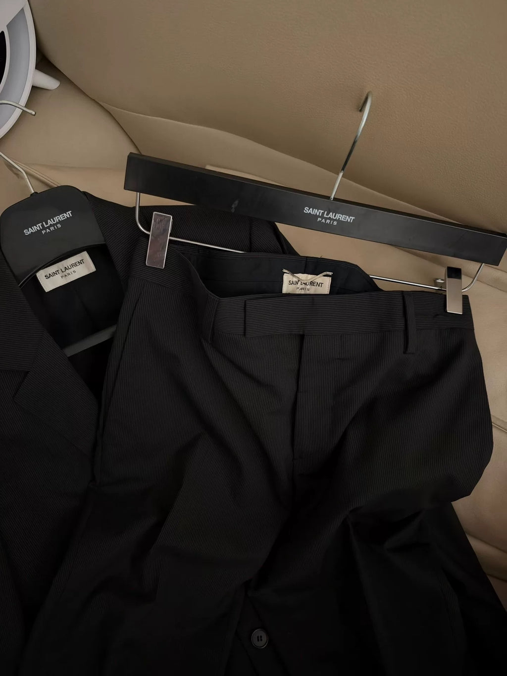 Saint Laurent Pinstripe Wool Blazer by Hedi Slimane