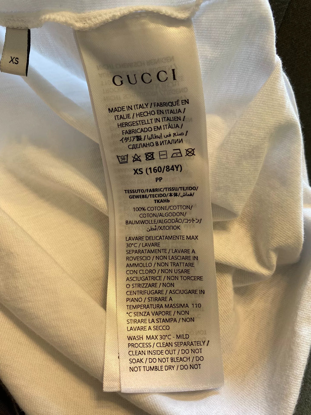 Gucci Purple Blue Logo Short Sleeve T-Shirt