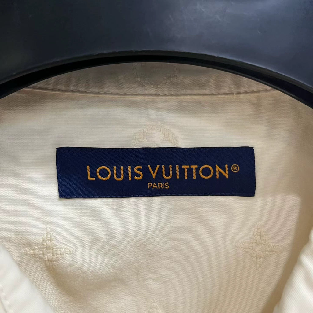 Louis Vuitton All-Over Logo Embroidered Single-Button Work Jacket