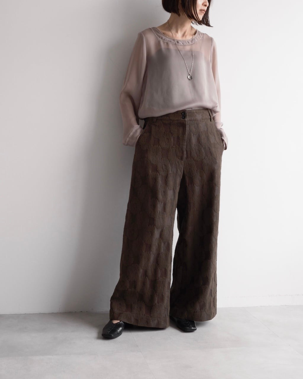 Dries Van Noten Floral Jacquard Wide-Leg Trousers