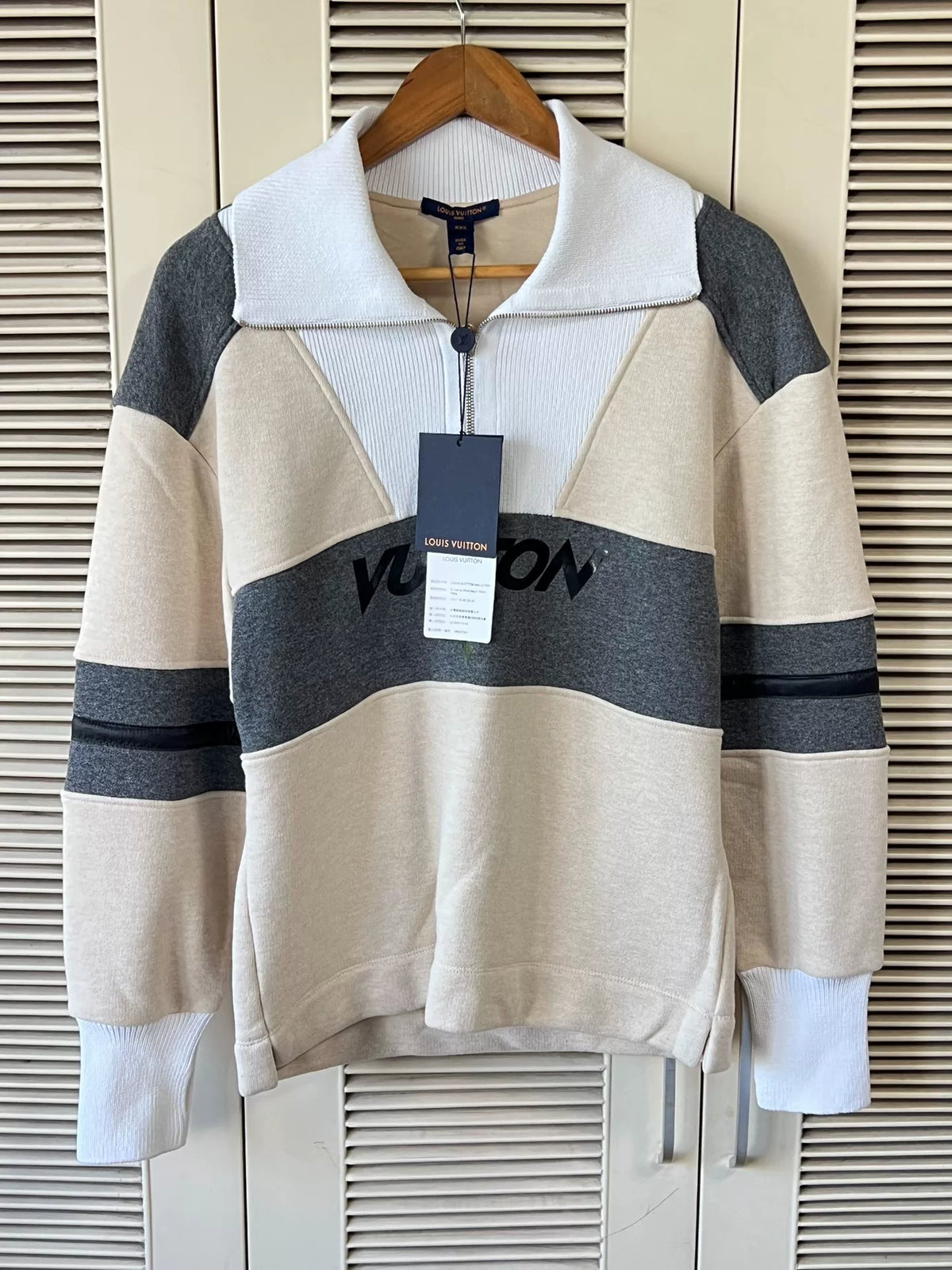 Louis Vuitton Color-Block Half-Zip Sweater