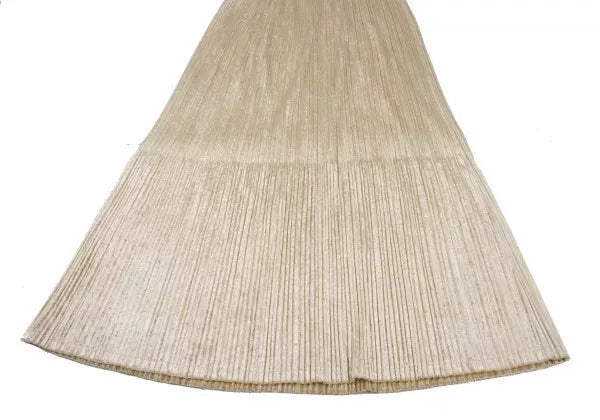 Issey Miyake Vintage Beige Pleated Skirt
