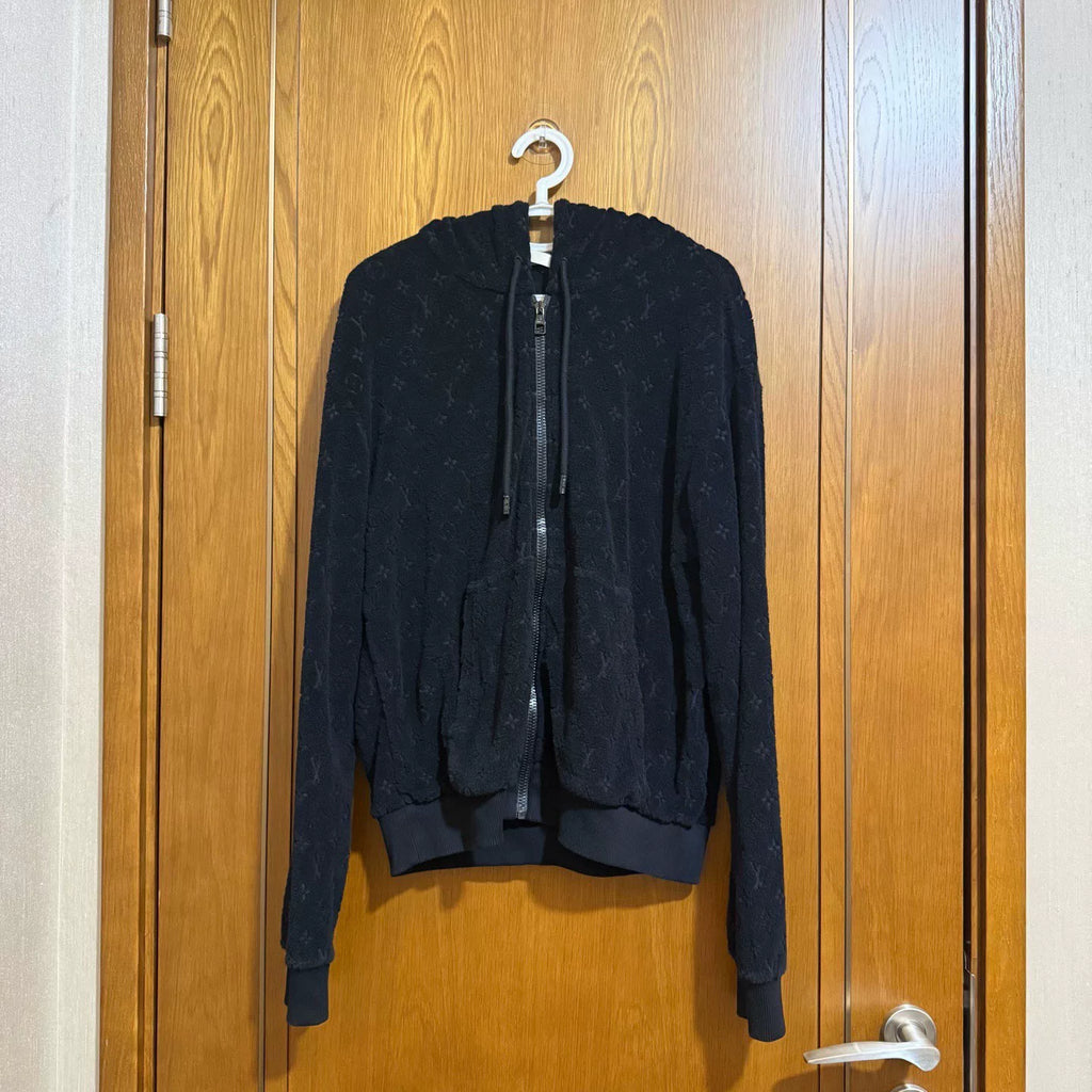 Louis Vuitton Towel Print Zip-Up Hooded Sweater