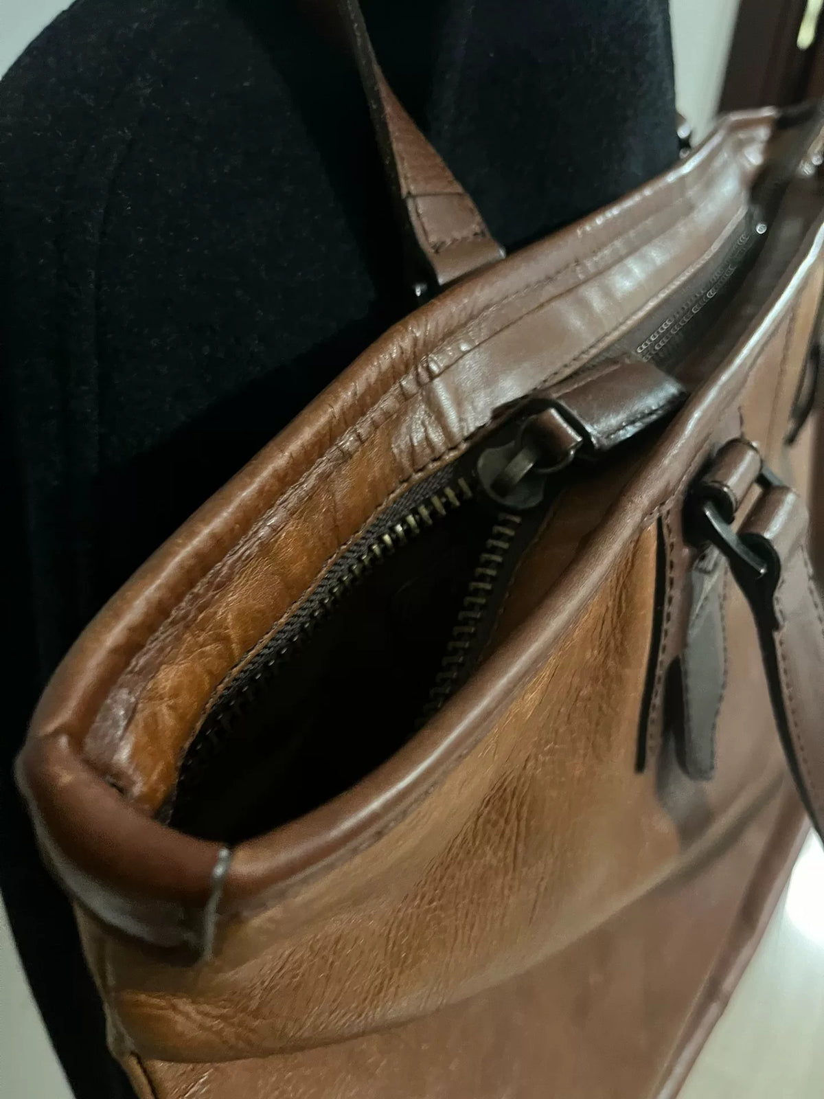 Yohji Yamamoto Brown Tote Bag