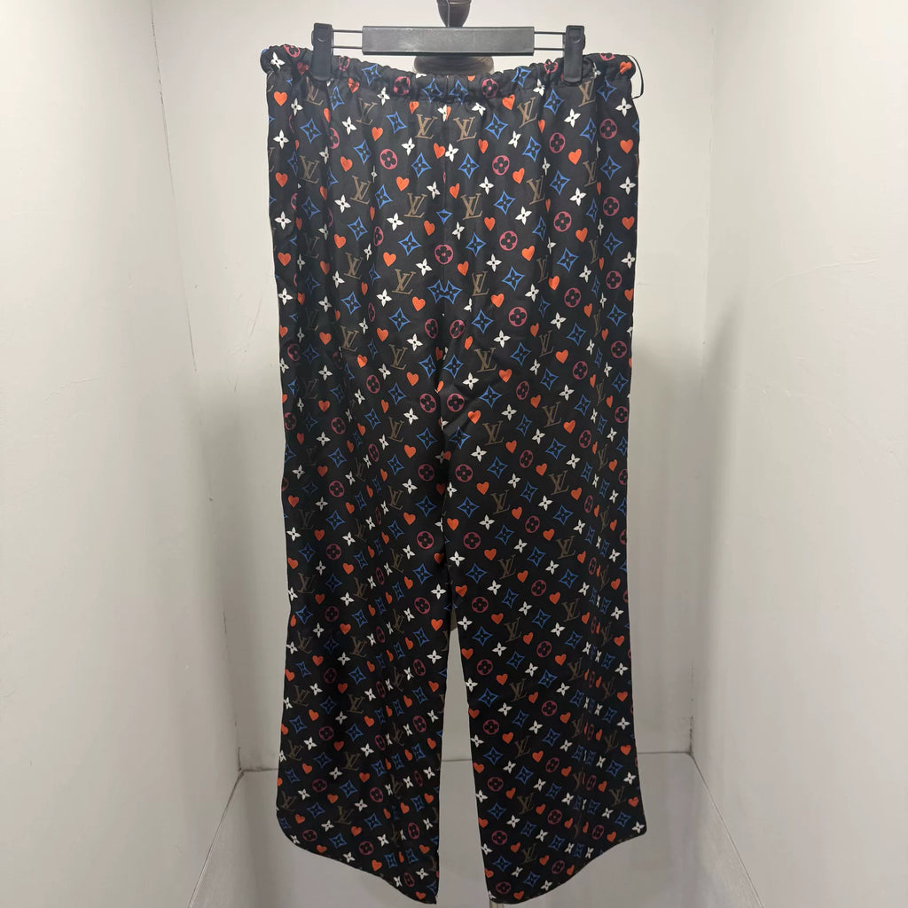 Louis Vuitton All-Over Print Monogram Silk Pants