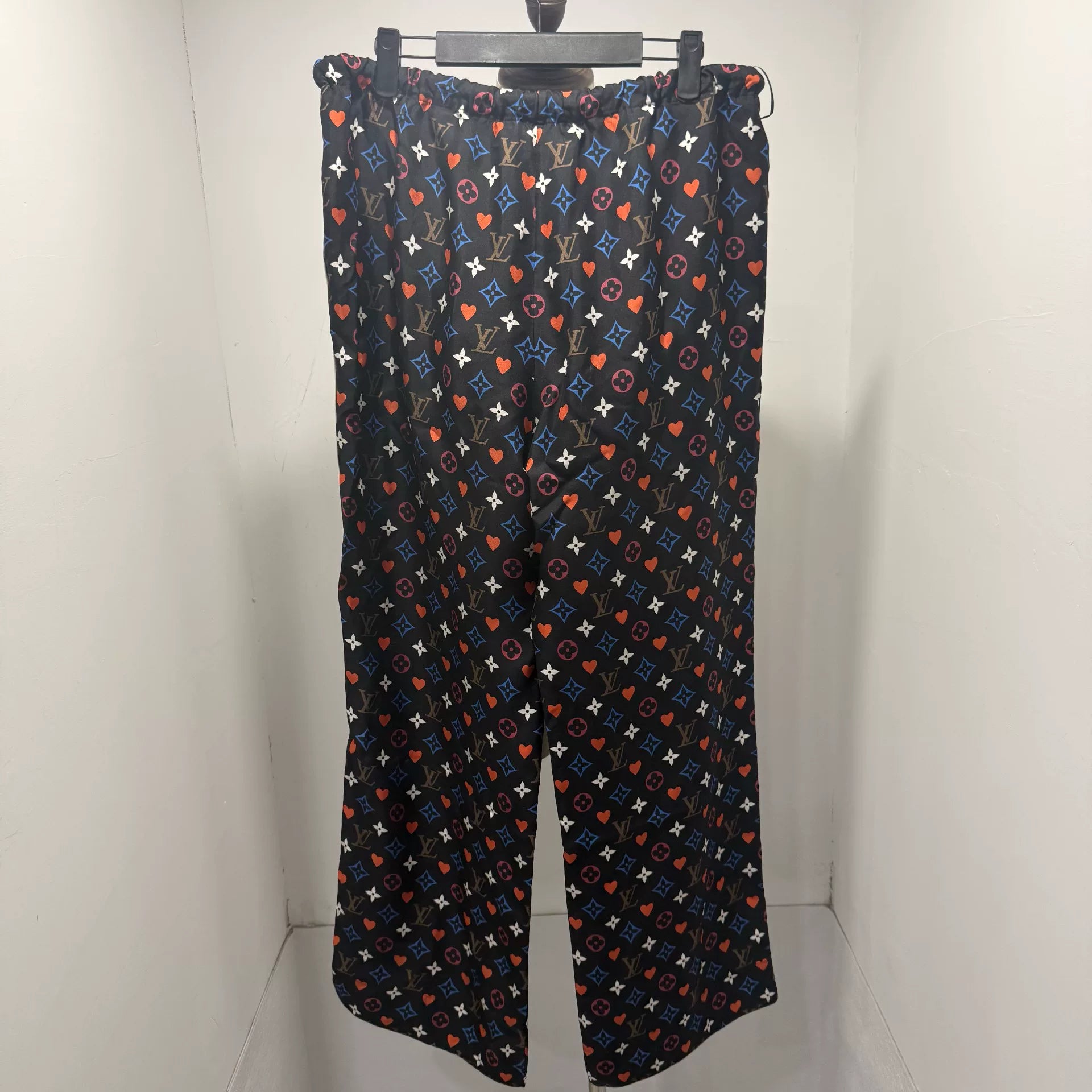Louis Vuitton All-Over Print Monogram Silk Pants