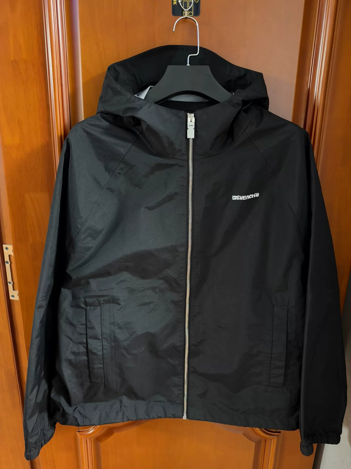 Givenchy Black Hooded Trench Coat