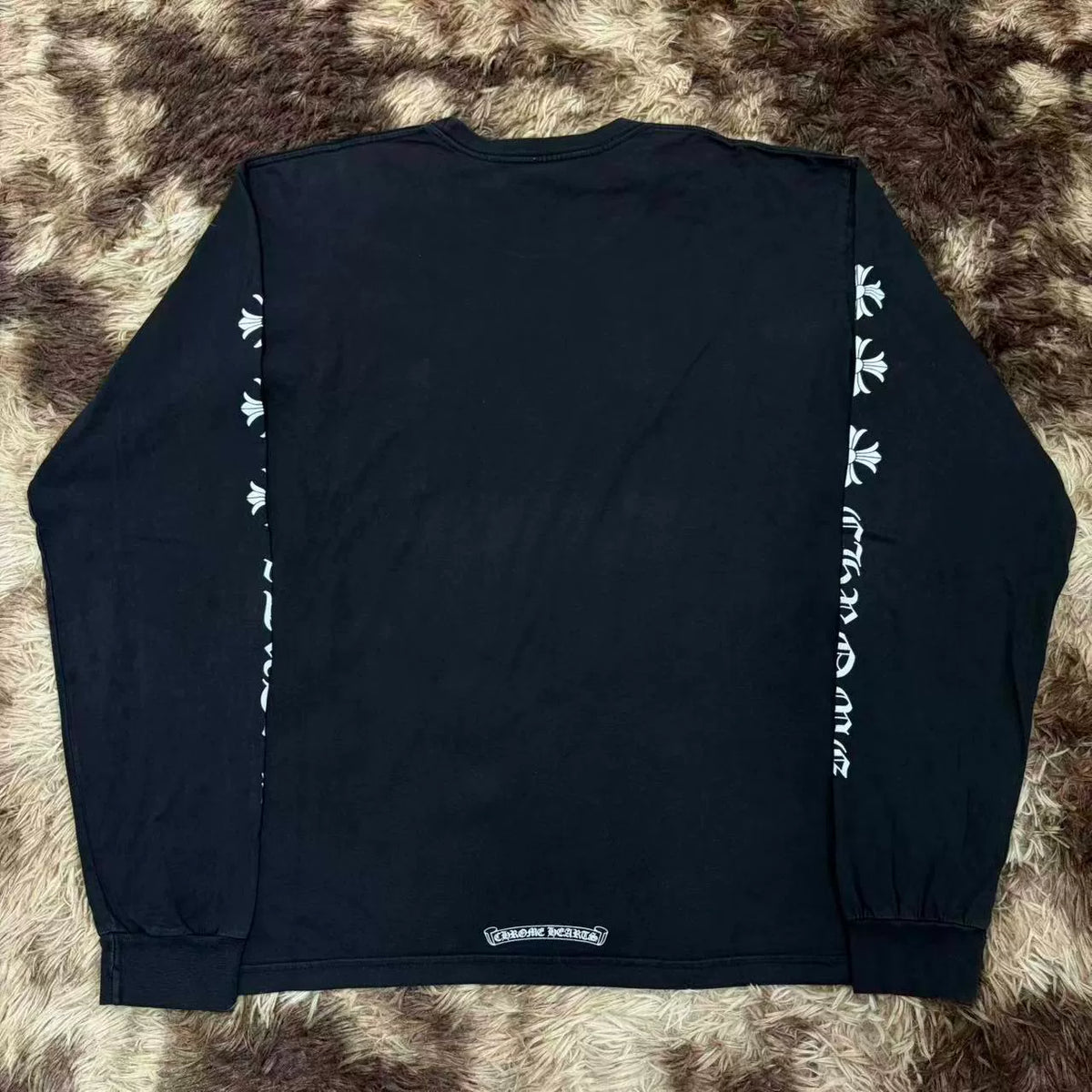 Chrome Hearts Cross Flower Sanskrit Kirin Arm Long Sleeve Top