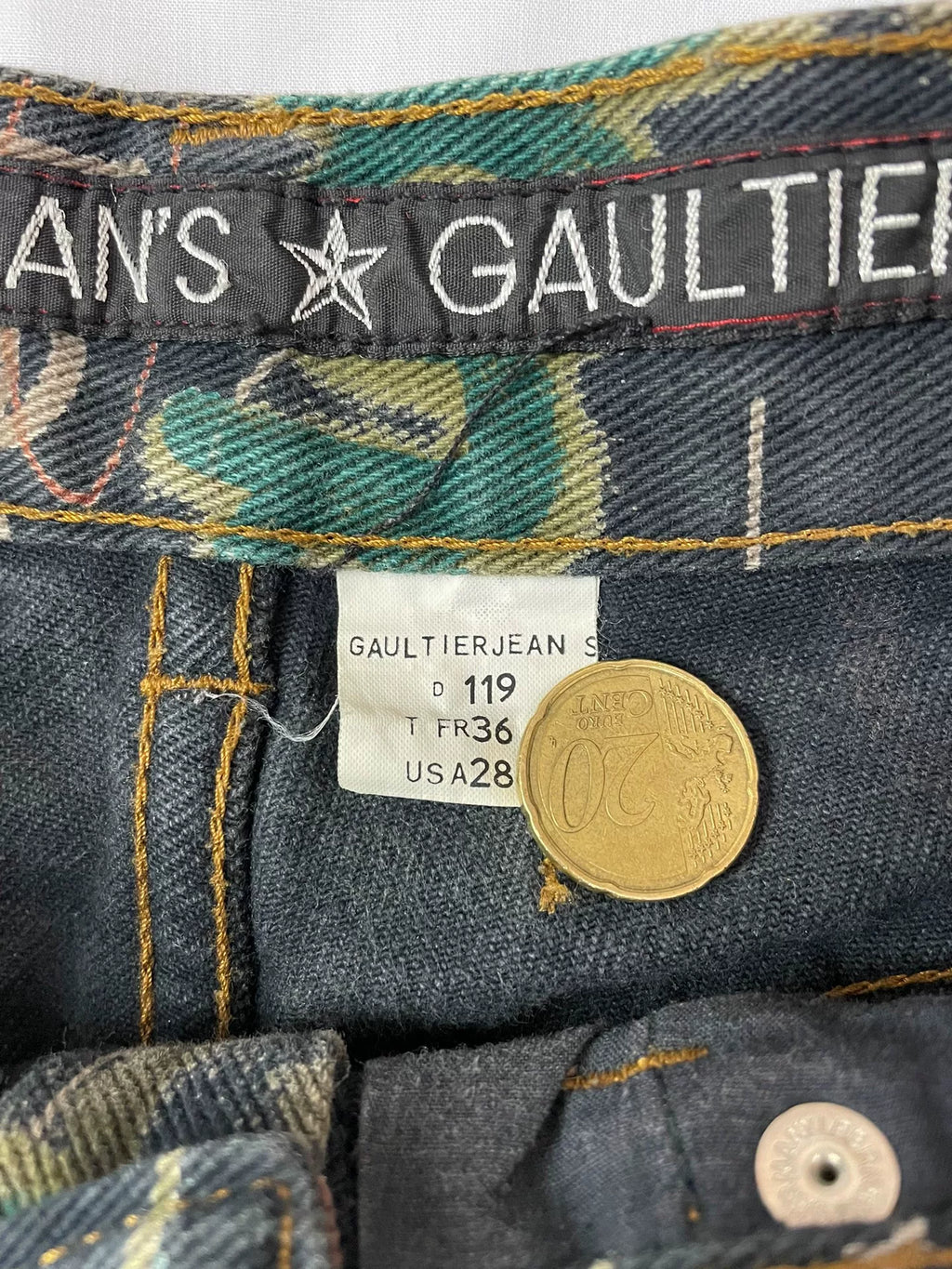 1994 Spring/Summer Jean Paul Gaultier Graffiti Print Jeans