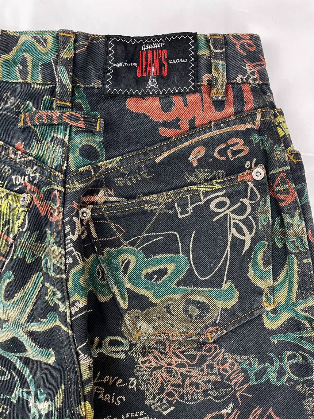 1994 Spring/Summer Jean Paul Gaultier Graffiti Print Jeans