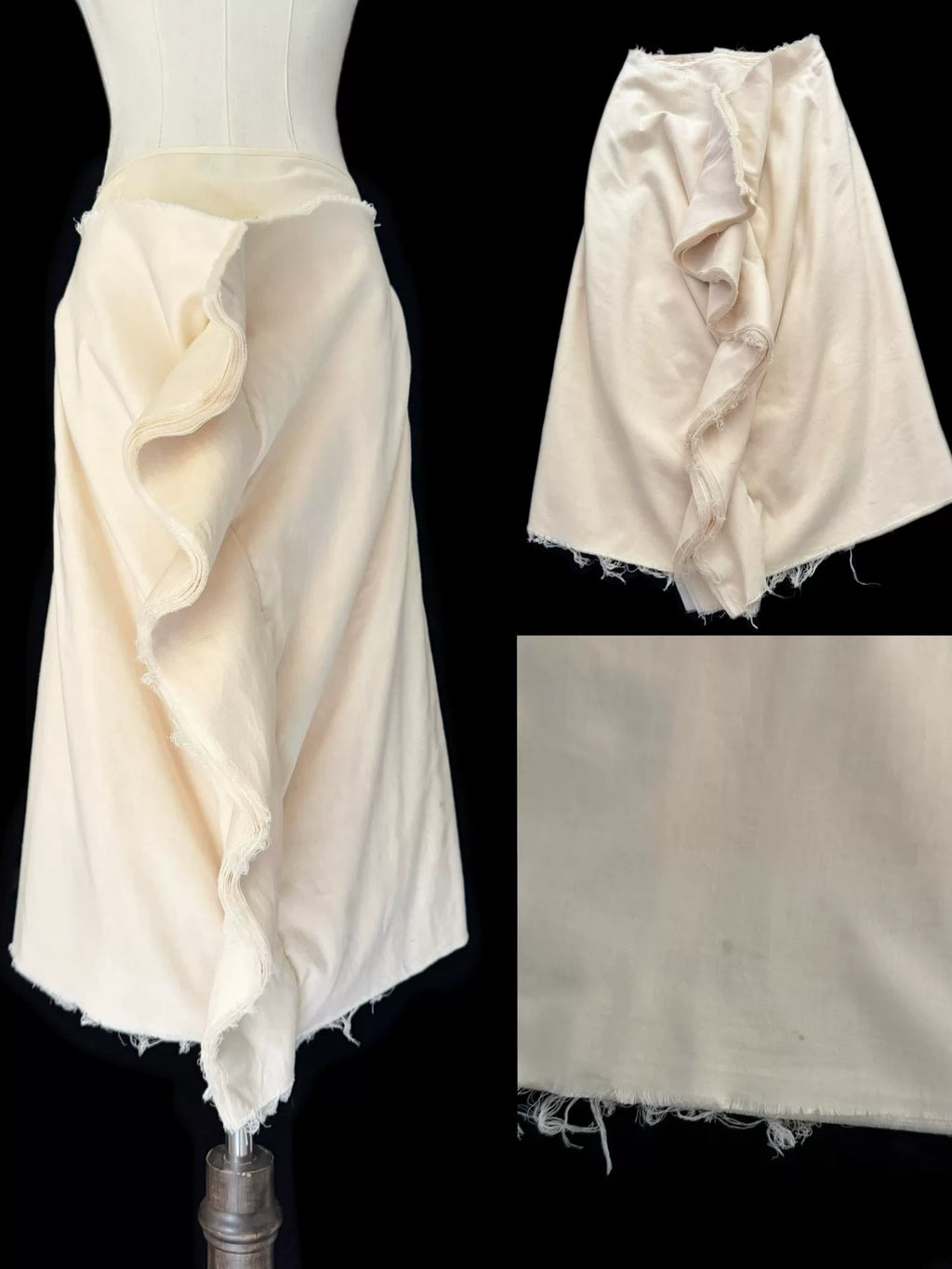 Comme Des Garcons 1998 Midi White Skirt