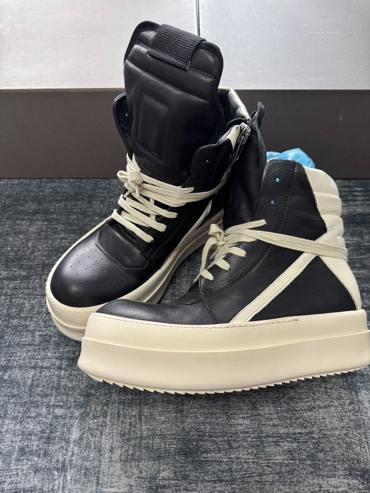 Rick Owens Inverted-Triangle Platform Sneakers
