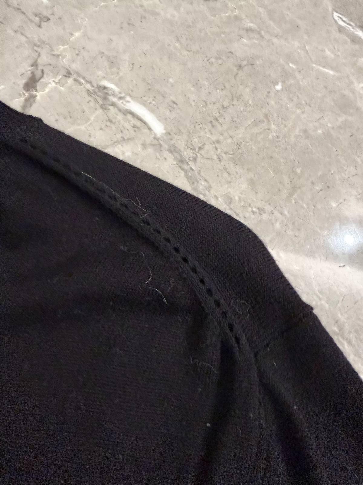 Celine Black Wool Crew Neck Sweater by Hedi Slimane