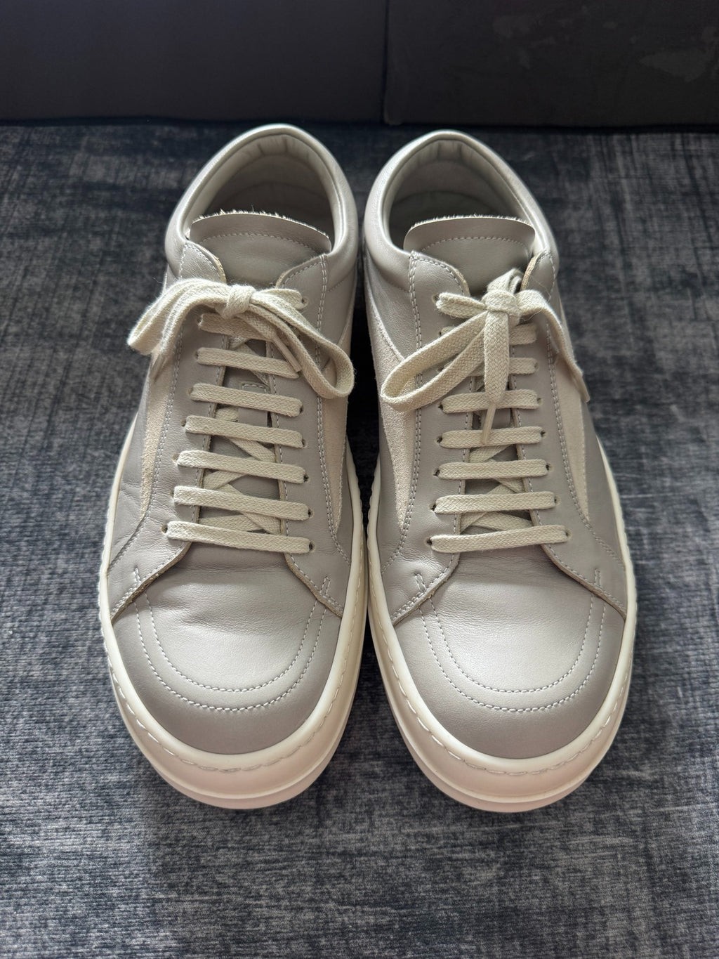 Rick Owens Grey Low Top Sneakers