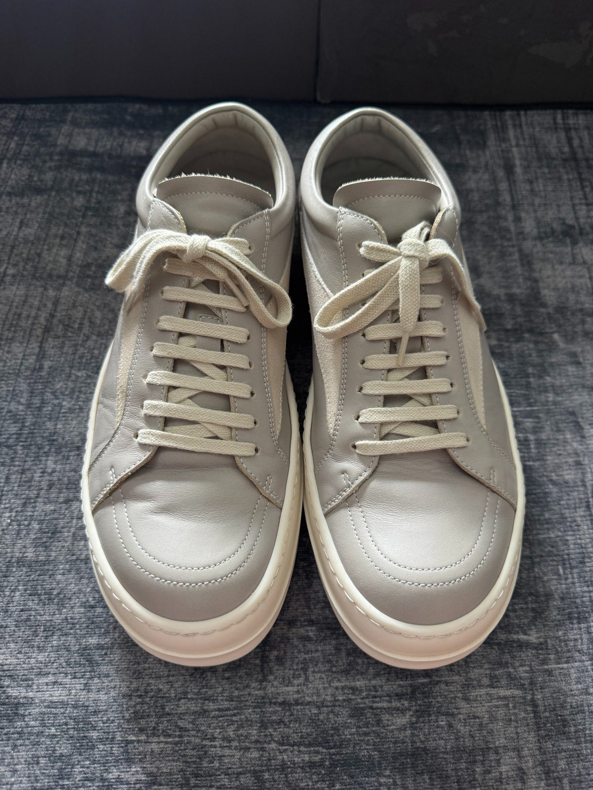 Rick Owens Grey Low Top Sneakers