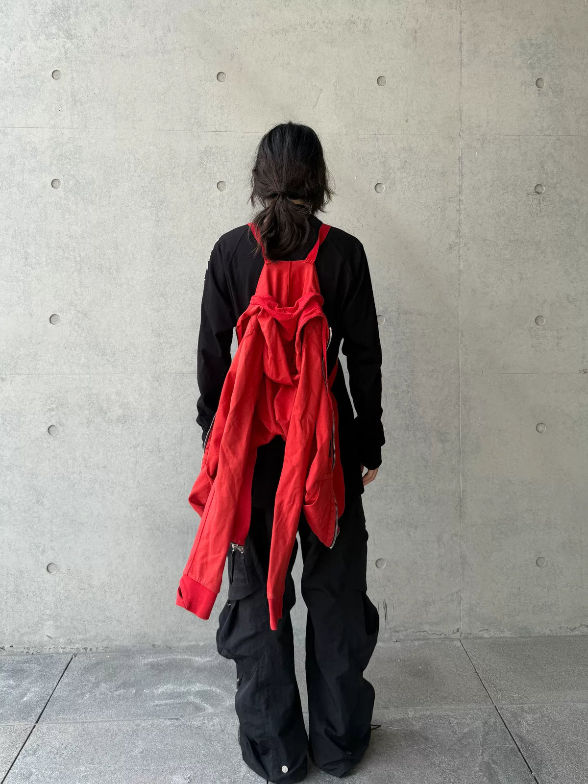 Boris Bidjan Saberi Orange Red Hooded Zip-Up Sweater by bbs