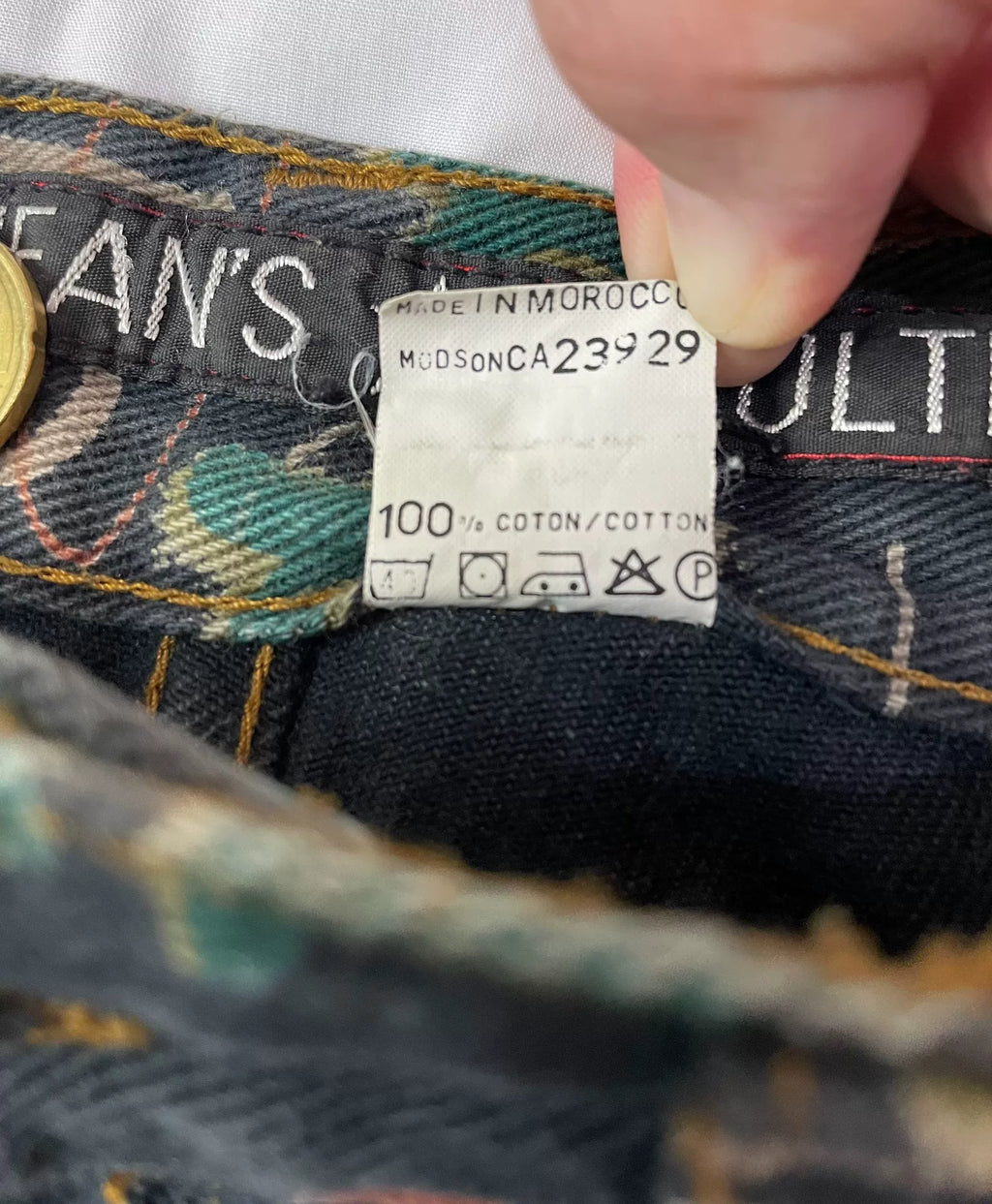 1994 Spring/Summer Jean Paul Gaultier Graffiti Print Jeans